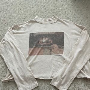 Aerie brown turtle neck crop top